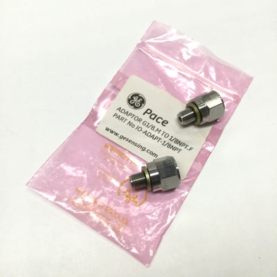 New Lot of 2 GE Druck Pace IO-ADAPT-1/8NPT Adapter, G1/8 Male to 1/8" NPT Female
