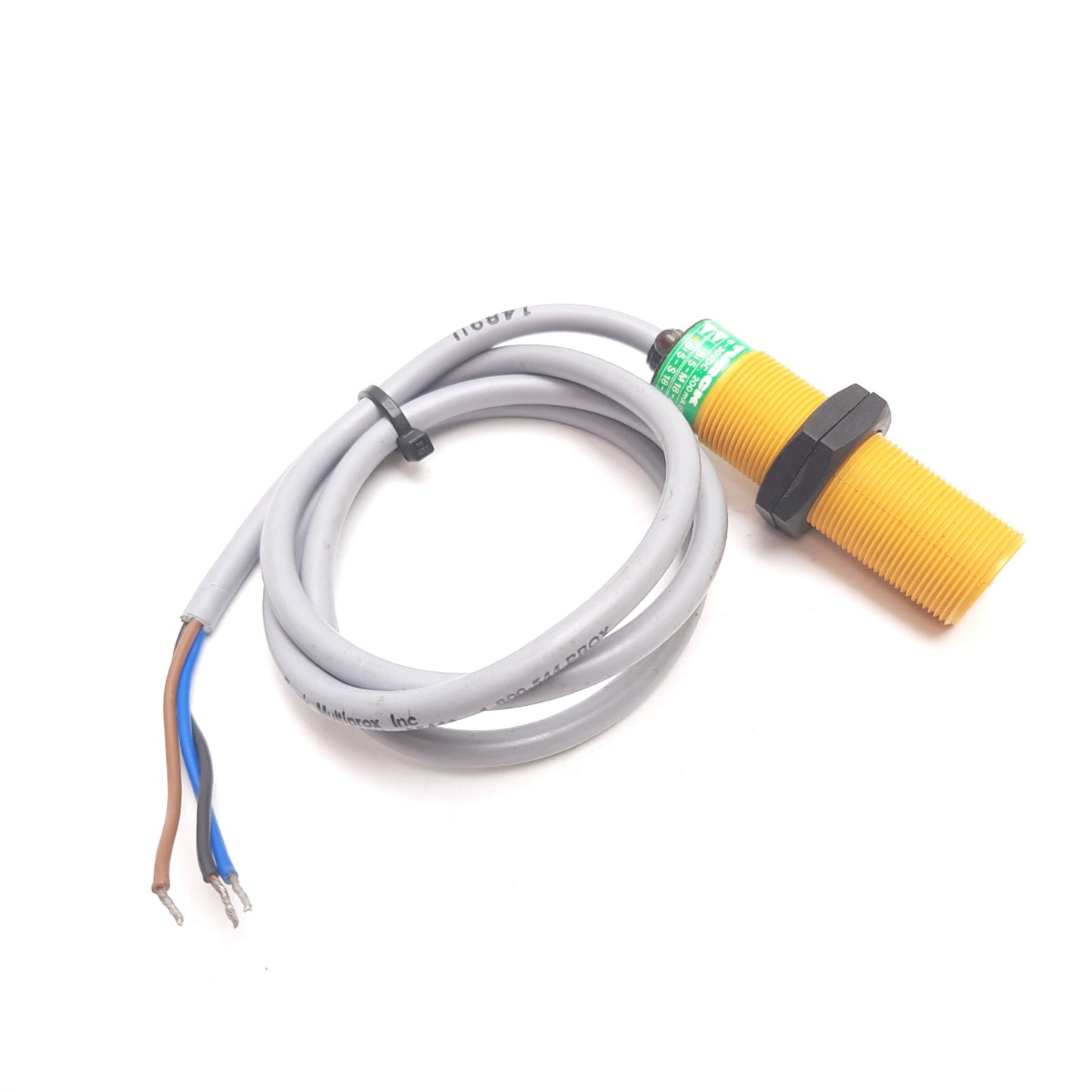 Used Turck Bi5-S18-AP6X Inductive Proximity Sensor, 5mm, 10-30VDC 200mA, 3-Wire, PNP