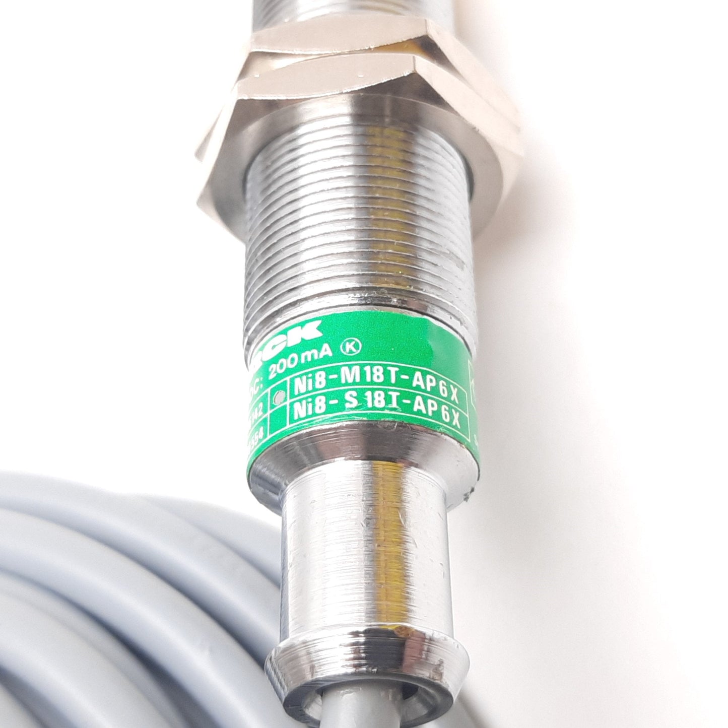 New Other Turck Ni8-M18T-AP6X Inductive Proximity Sensor, 8mm, 10-30VDC 200mA, PNP N/O, 5m