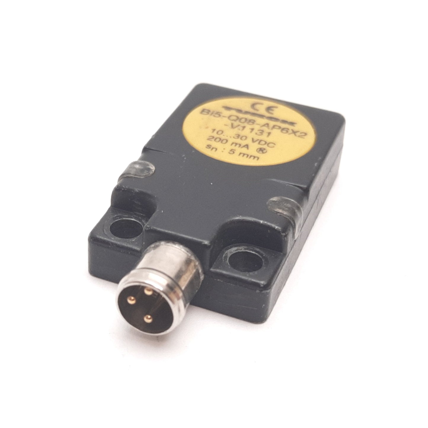 Used Turck Bi5-Q08-AP6X2-V1131 Inductive Proximity Sensor, 5mm, 10-30VDC, 200mA