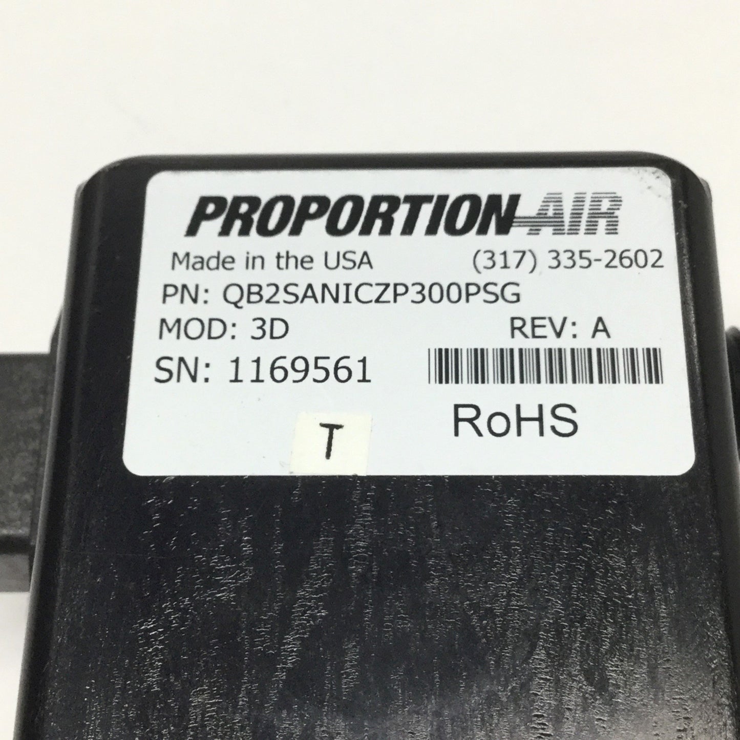 Used Proportion-Air QB2SANICZP300PSG Dual Loop Pressure Control Valve, 300psi, 4-20mA
