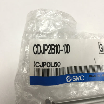 New SMC CDJP2B10-10D Miniature Pin Cylinder, Double-Acting, 10mm Bore, 10mm Stroke