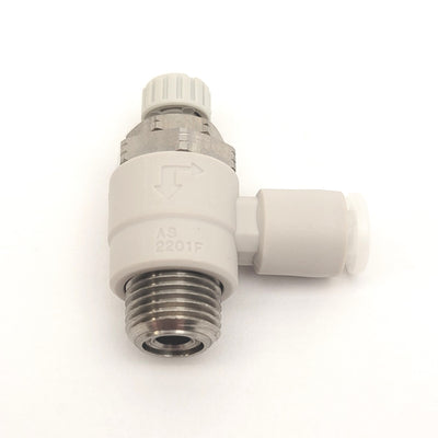New SMC AS2201FG-N01-03 Speed/Flow Control Valve Fitting 1/8"NPT to 5/32" One Touch