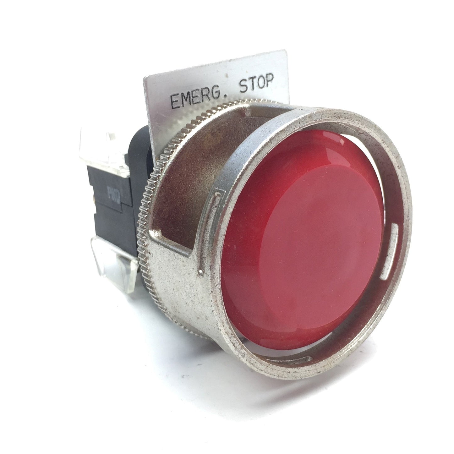 Used Allen Bradley 800T-FXJ6A5 E-Stop Button w/Guard 800T-XD4, 800T-XA4, NC 600V 10A