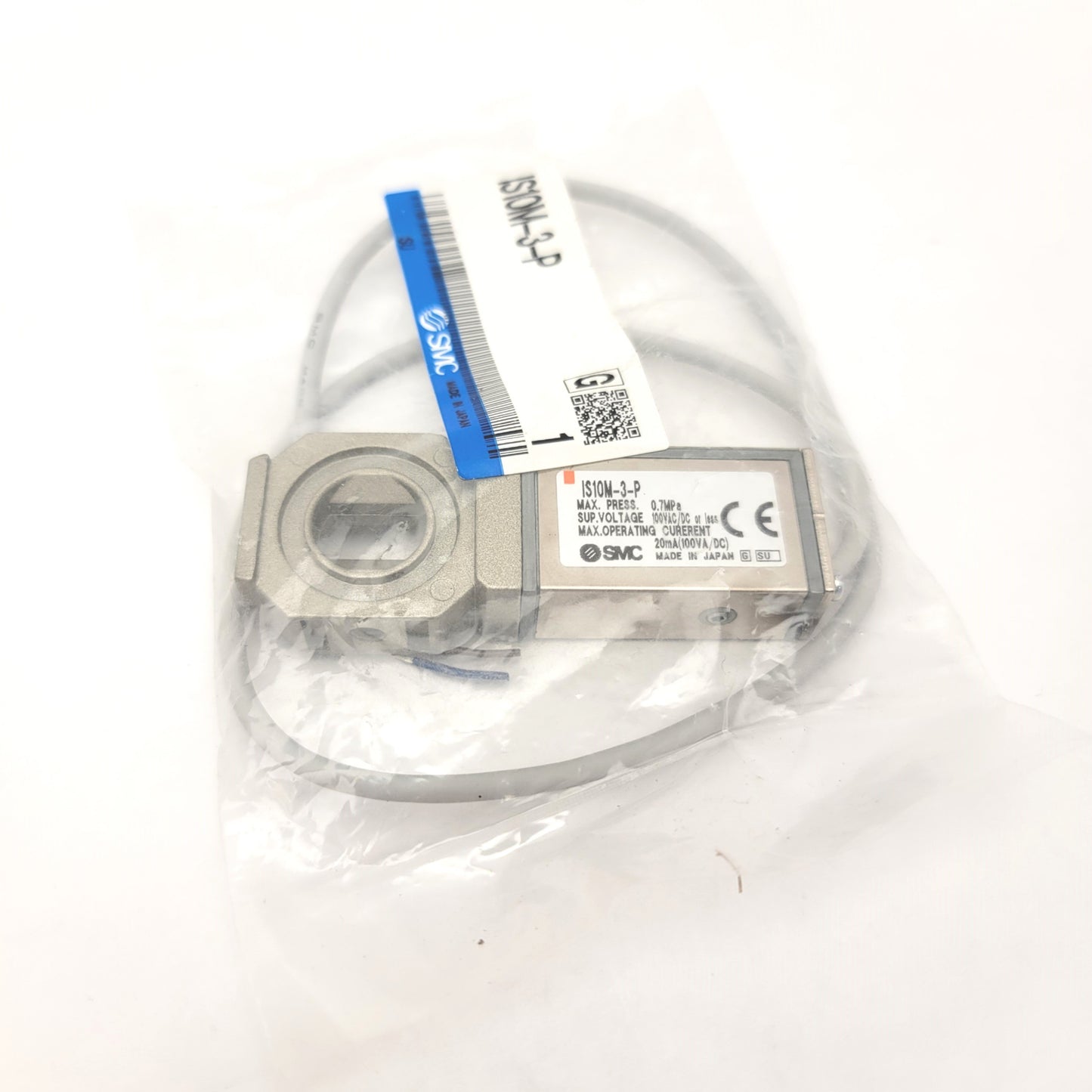 Used SMC IS10M-3-P Modular Pressure Switch With Spacer 0.1-0.4MPa, 100V AC/DC