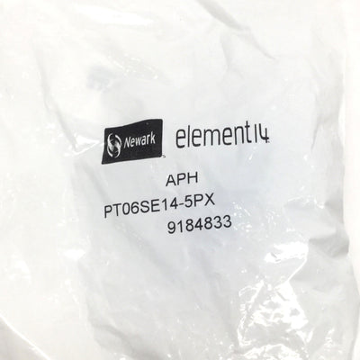New Amphenol PT06SE14-5PX MIL Spec Circular Connector Bayonet Plug, 5-Pos, 13A