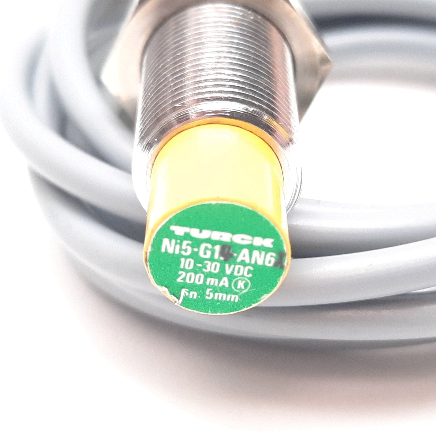 Used Turck Ni5-G14-AN6X Inductive Proximity Sensor, 5mm, 10-30VDC 200mA, NPN N/O