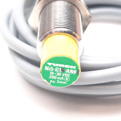 Used Turck Ni5-G14-AN6X Inductive Proximity Sensor, 5mm, 10-30VDC 200mA, NPN N/O