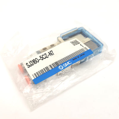 New SMC SJ3160-5CZ-N7 Solenoid Valve 0.15-0.7MPa 24VDC 1/4" Push To Connect