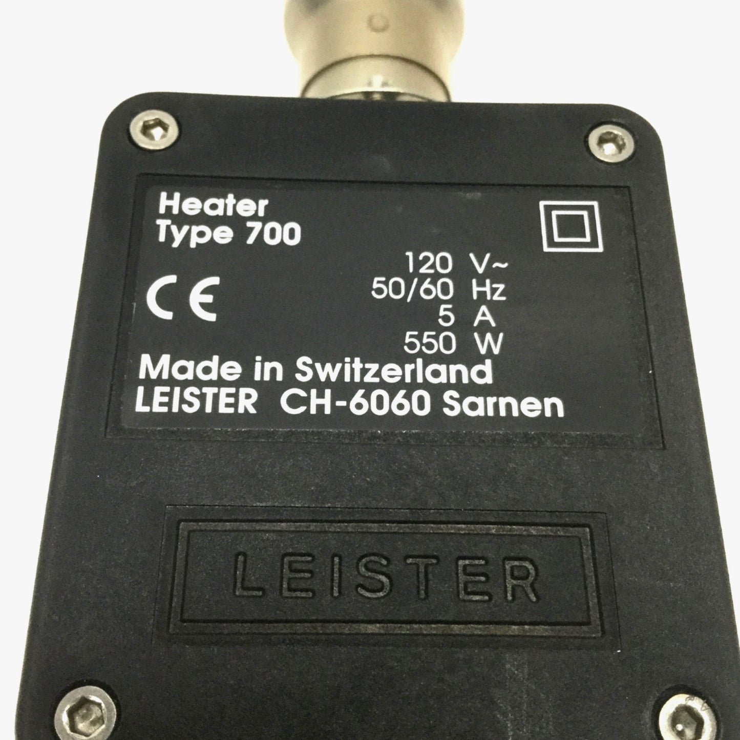 Used Leister Type 700 Compact Air Heater w/Electronic Temp Control 120VAC 550W, 600°C