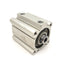 Used SMC CDQ2A50-50DZ Compact Double Acting Cylinder Bore: 50mm Stroke: 50mm 1MPa Max