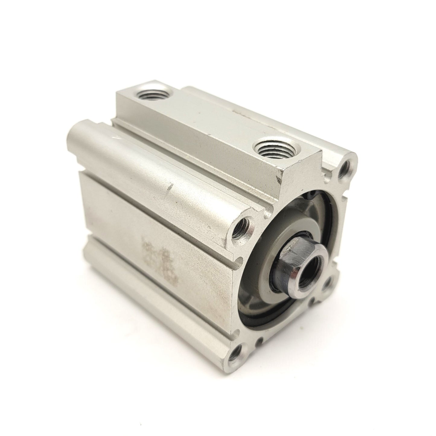 Used SMC CDQ2A50-50DZ Compact Double Acting Cylinder Bore: 50mm Stroke: 50mm 1MPa Max