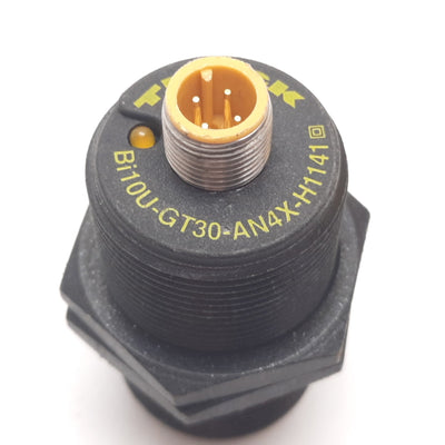 Used Turck Bi10U-GT30-AN4X-H1141 Inductive Proximity Sensor, 10mm, 10-30VDC, NPN N/O