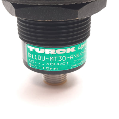 Used Turck Bi10U-MT30-AN6X-H1141 Inductive Proximity Sensor, 10mm, 10-30VDC, NPN N/O