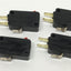 Used Lot of 4 Omron VX-5-1C22 Micro Snap Action Limit Switch 5A 250VAC, Pin Plunger