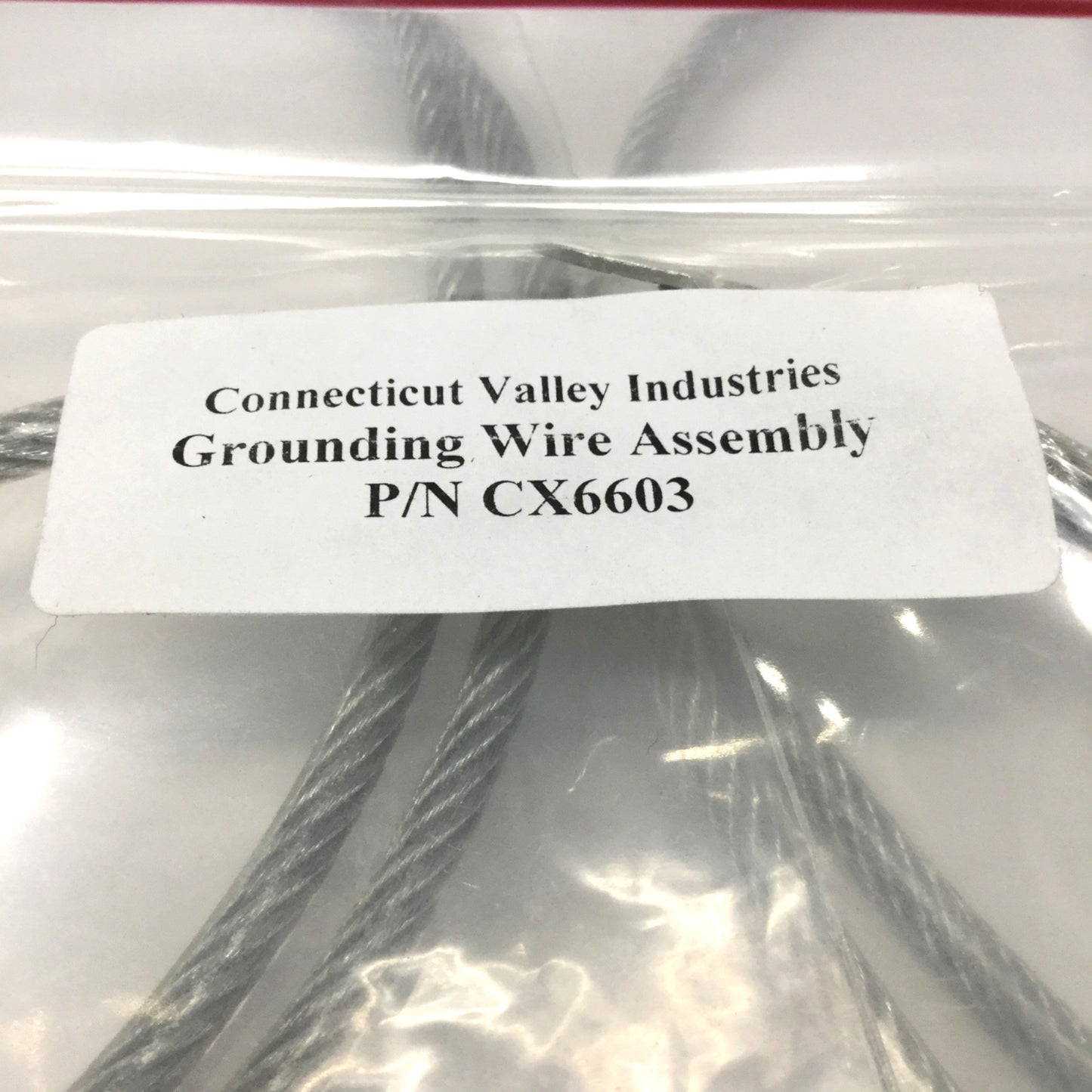 Used Lot of 3 Connecticut Valley CX6603 Grounding Wire Insulated Cable, 3ft Long