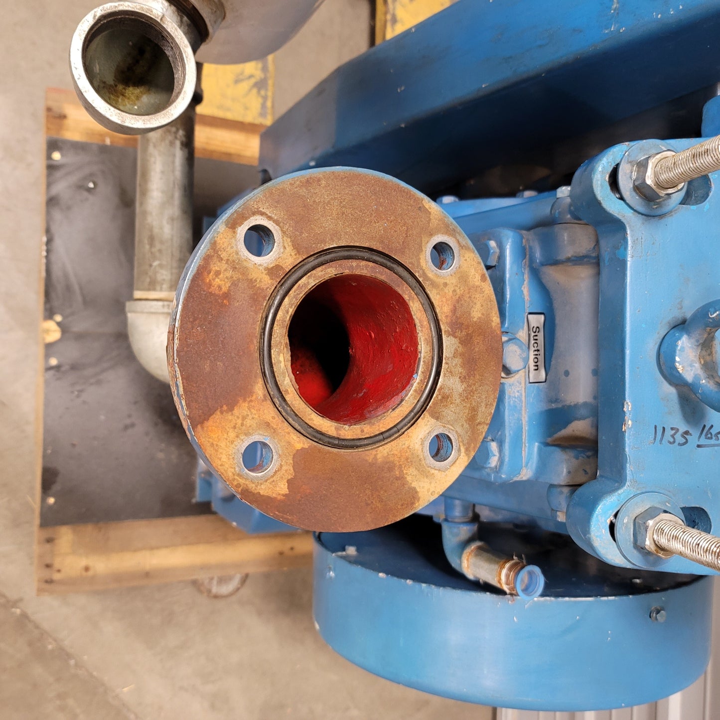 Used Hull Vac HS-110 Single-Stage Rotary Piston Vacuum Pump 110CFM 208-230/460VAC 3ph