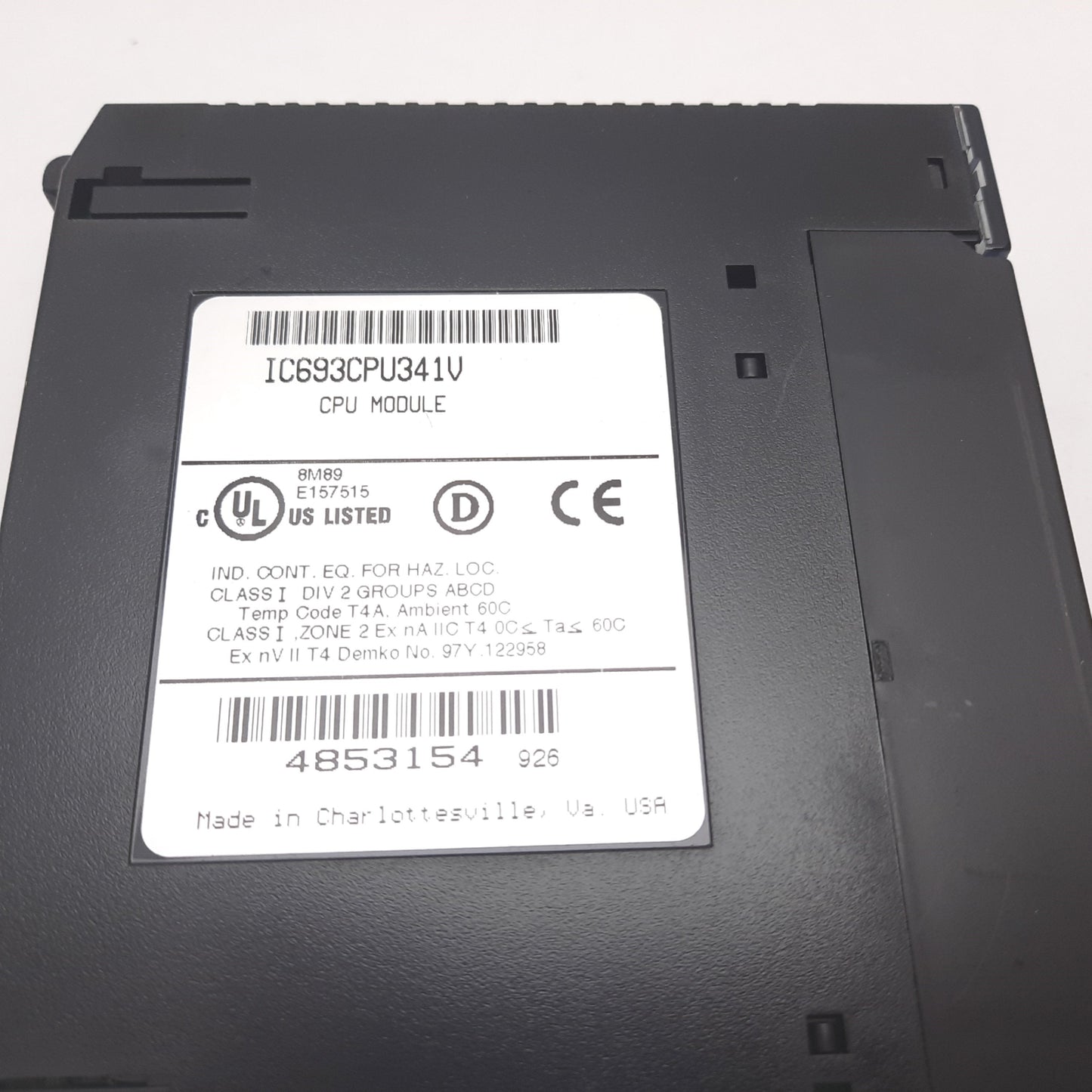 Used GE Fanuc IC693CPU341V CPU Module, 80k Bytes User Memory, 16-Bit System