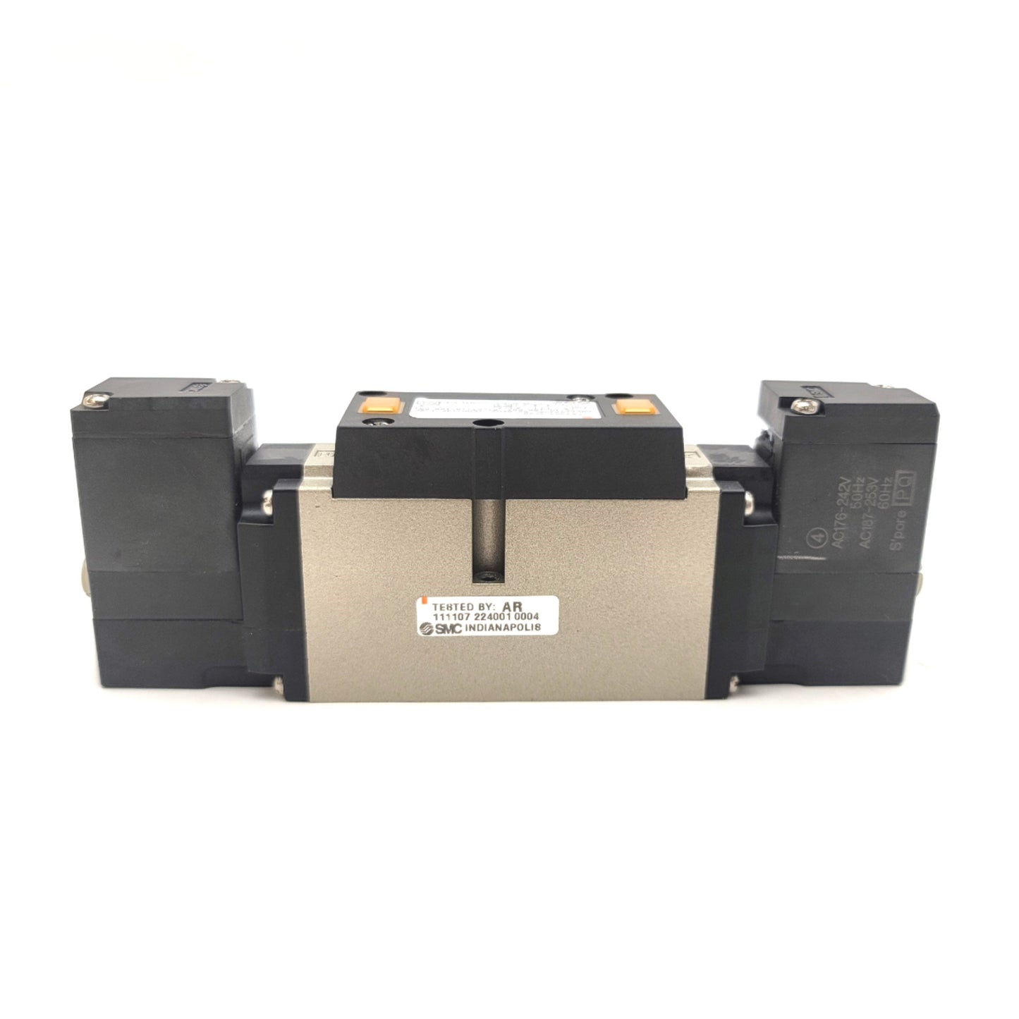 Used SMC NVFS3200-4FZB 5-Port Pilot Operated Solenoid Valve 220VAC 50/60Hz 15-150psi