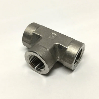 New – Open box Parker 6-6-6 FT-SS Pipe Union Tee 3/8" NPT Female Fitting Stainless Steel 316