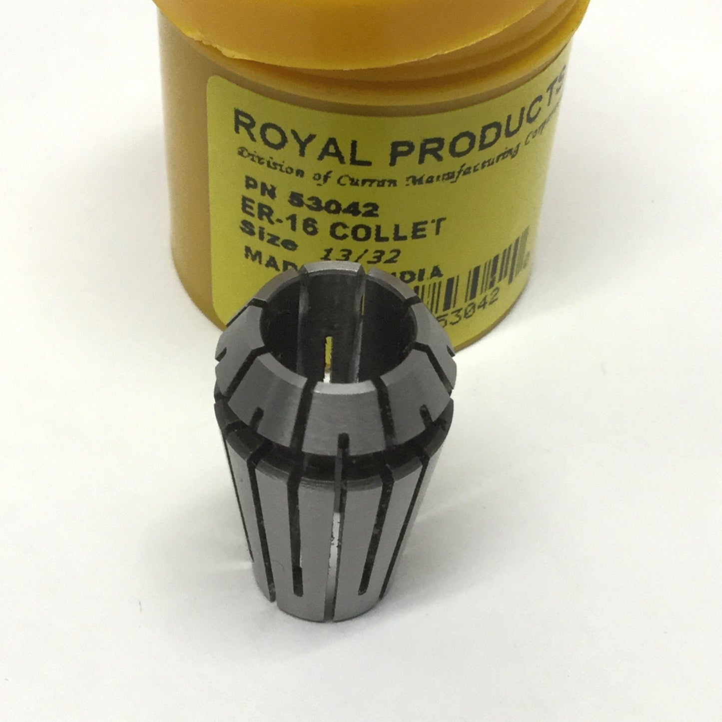 New – Open box Royal Products 53042 ER16 Chuck Collet, 13/32", 27.5mm Long, 0.406"-0.367"