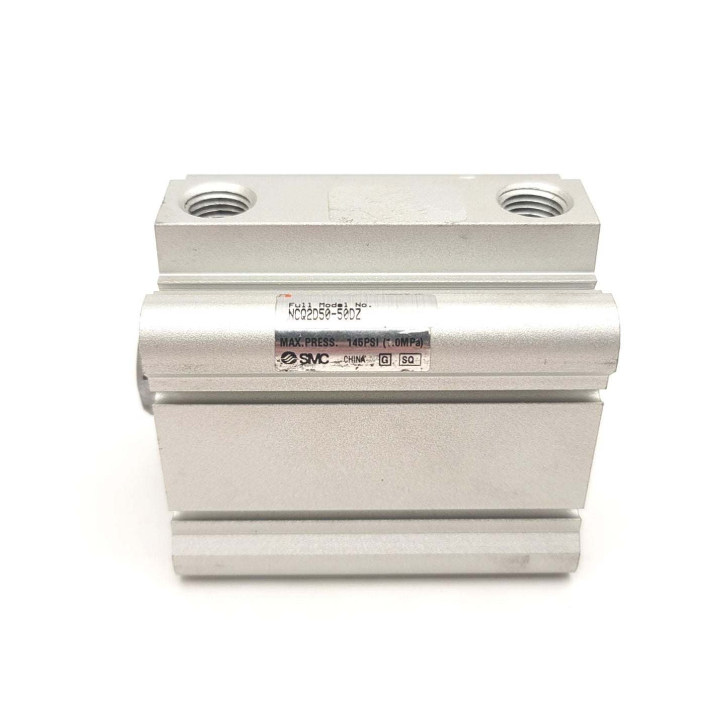 Used SMC NCQ2A50-50DZ Double Acting Compact Cylinder Bore: 50mm, Stroke: 50mm, 1MPa