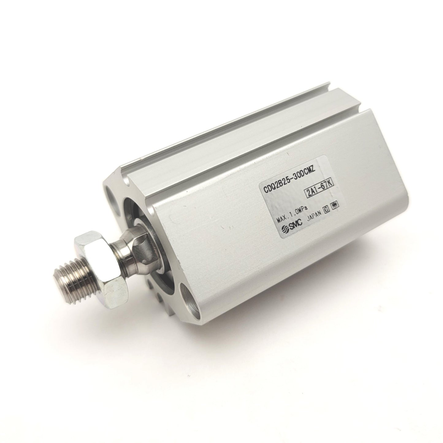 New – Open box SMC CDQ2B25-30DCMZ Compact Double Acting Cylinder, 25mm Bore, 30mm Stroke, M5
