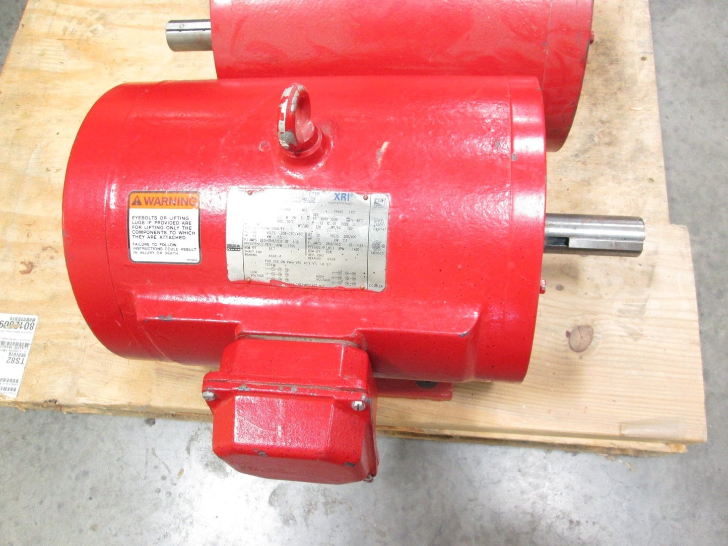 Used Marathon BK215TTDC6026AA Motor 10HP 208-230/460V 7.5kW 50/60Hz 1765RPM