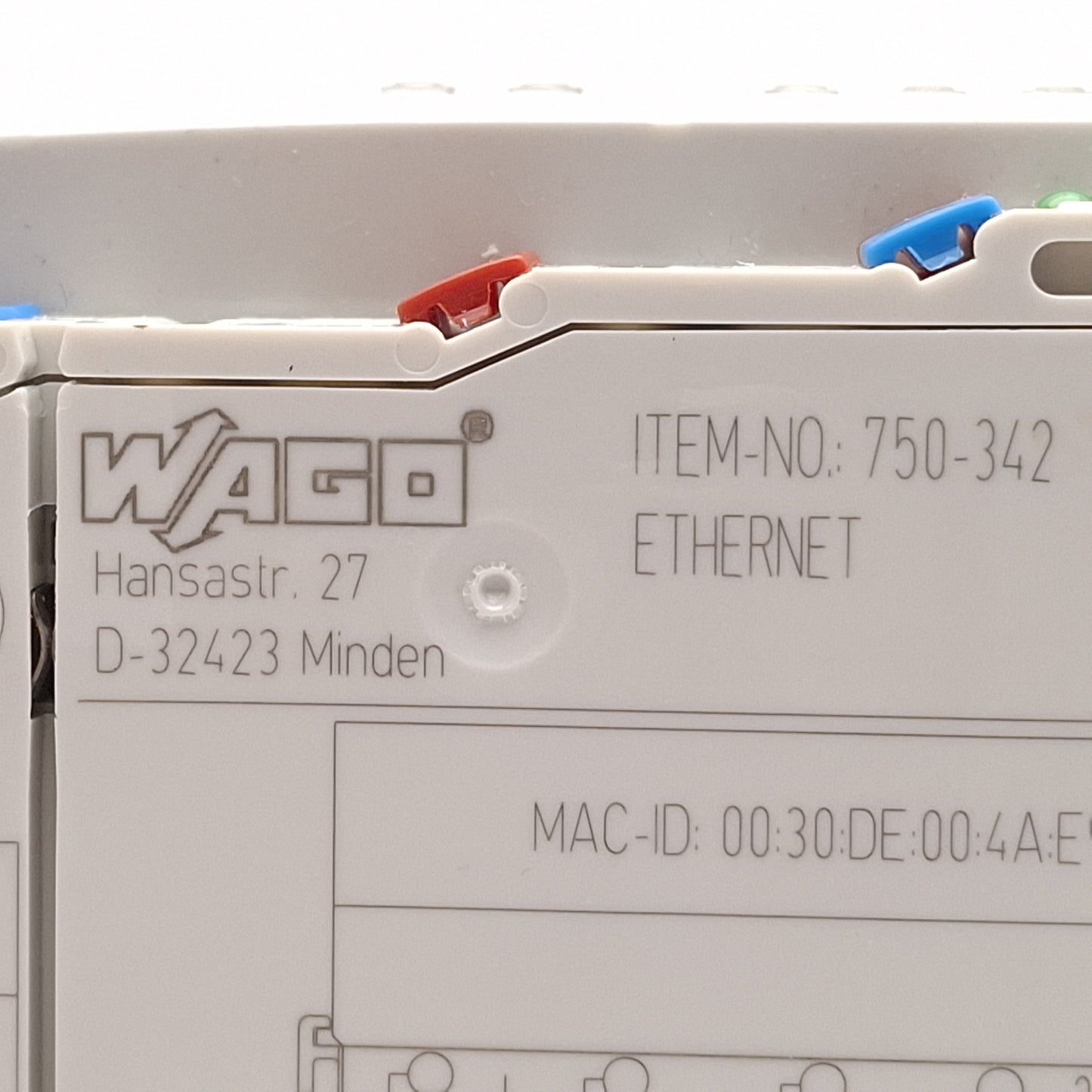 Used Wago 750-342 Ethernet TCP/IP Fieldbus Coupler, Digital & Analog, 10-Mbit/s 24VDC