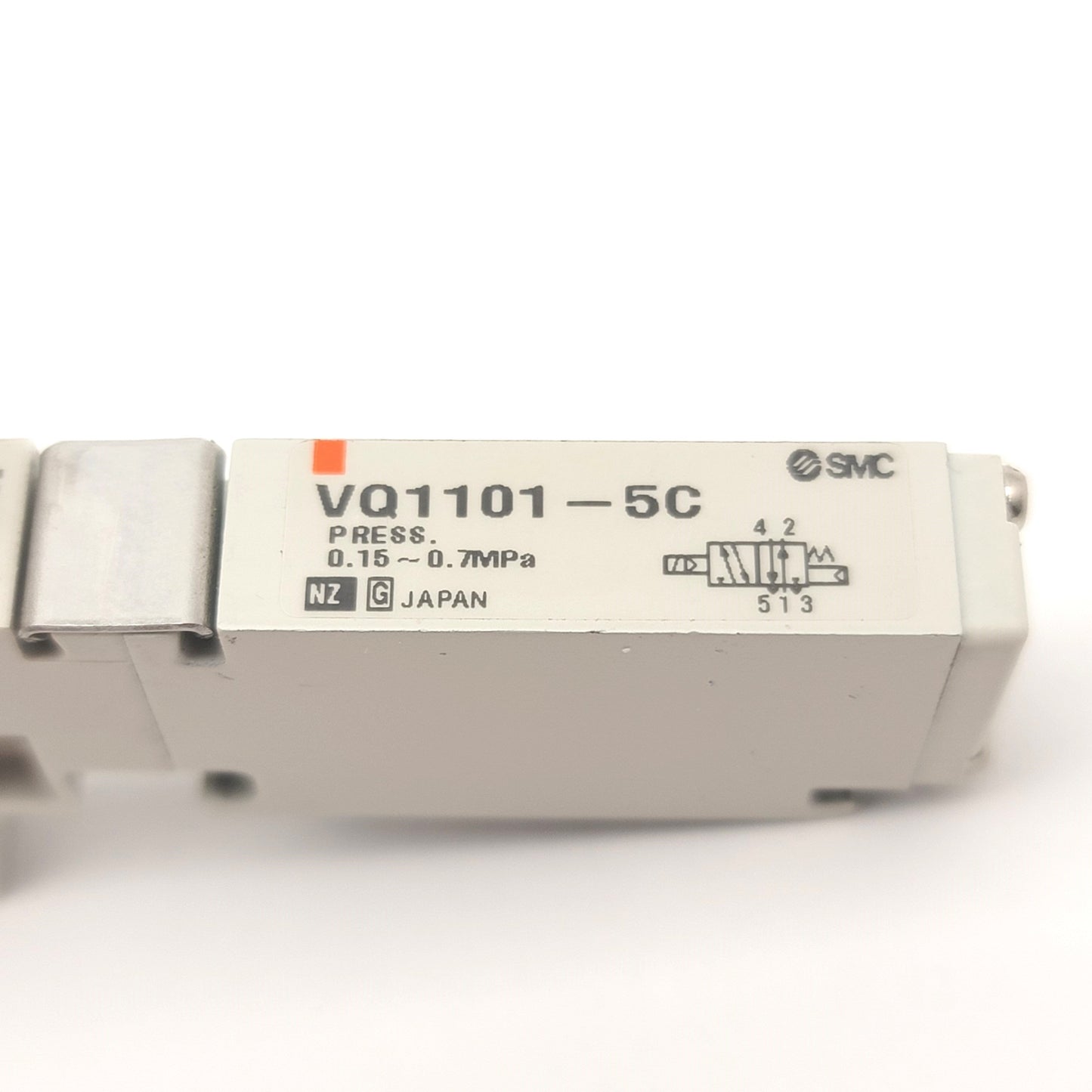 Used SMC VQ1101-5C Plug-In 2-Position Single Solenoid Valve, 24VDC, 0.16-0.7MPa