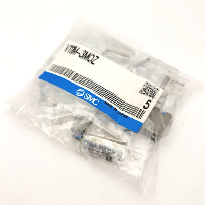 New Lot Of 5 SMC V111M-3MOZ 3-Port Solenoid Valve Assemblies, 110VAC Coil
