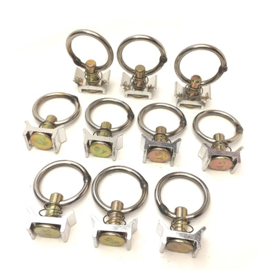 New – Open box Lot of 10 Single Stud Fitting w/Round SS O-Ring L-Track Airline Tie Down 4000lbs