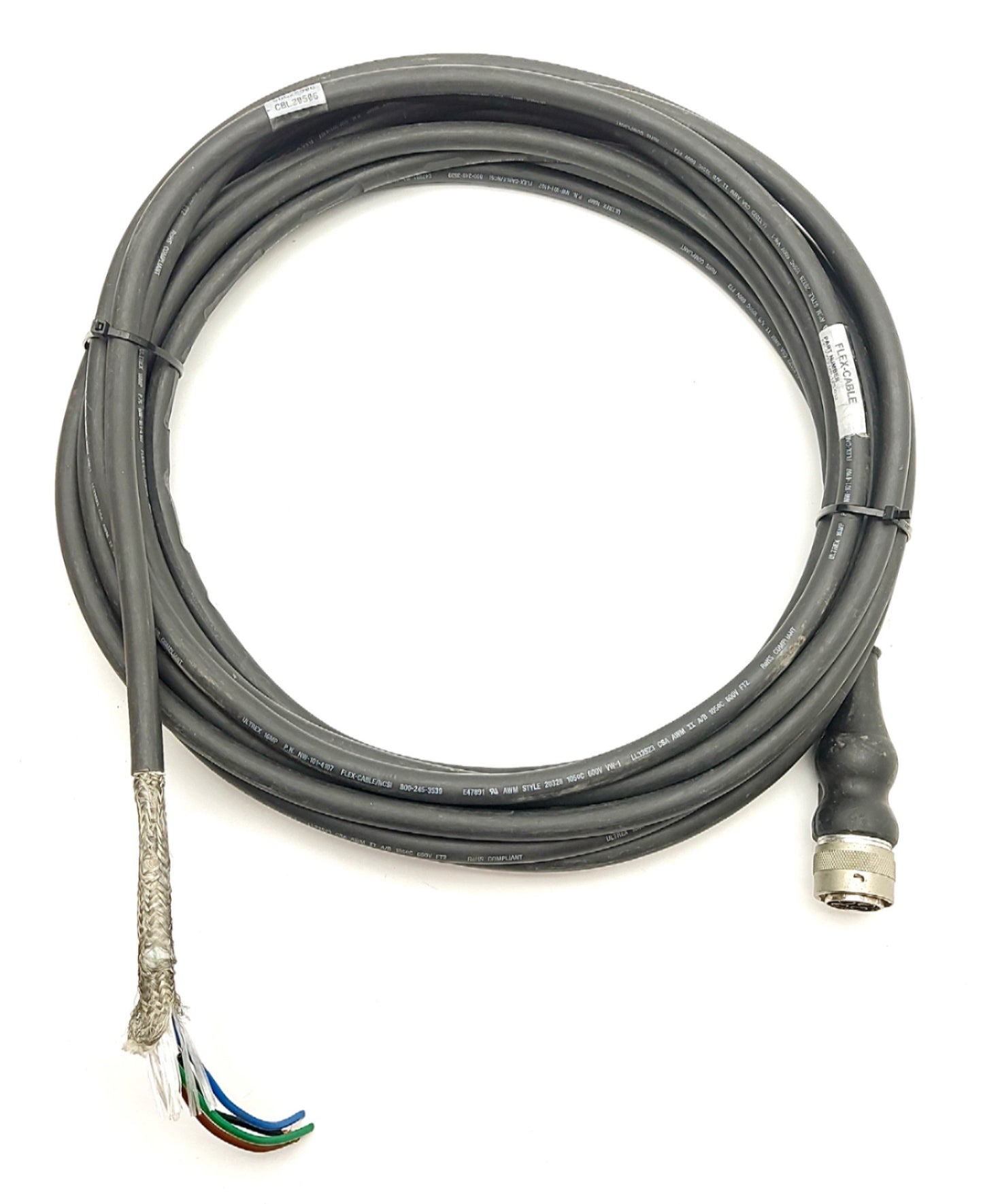 Used Flex-Cable FC-XXFPMP-16S-E030 MP Series Motor Power Cable, 600V, 16/4, 30' Long