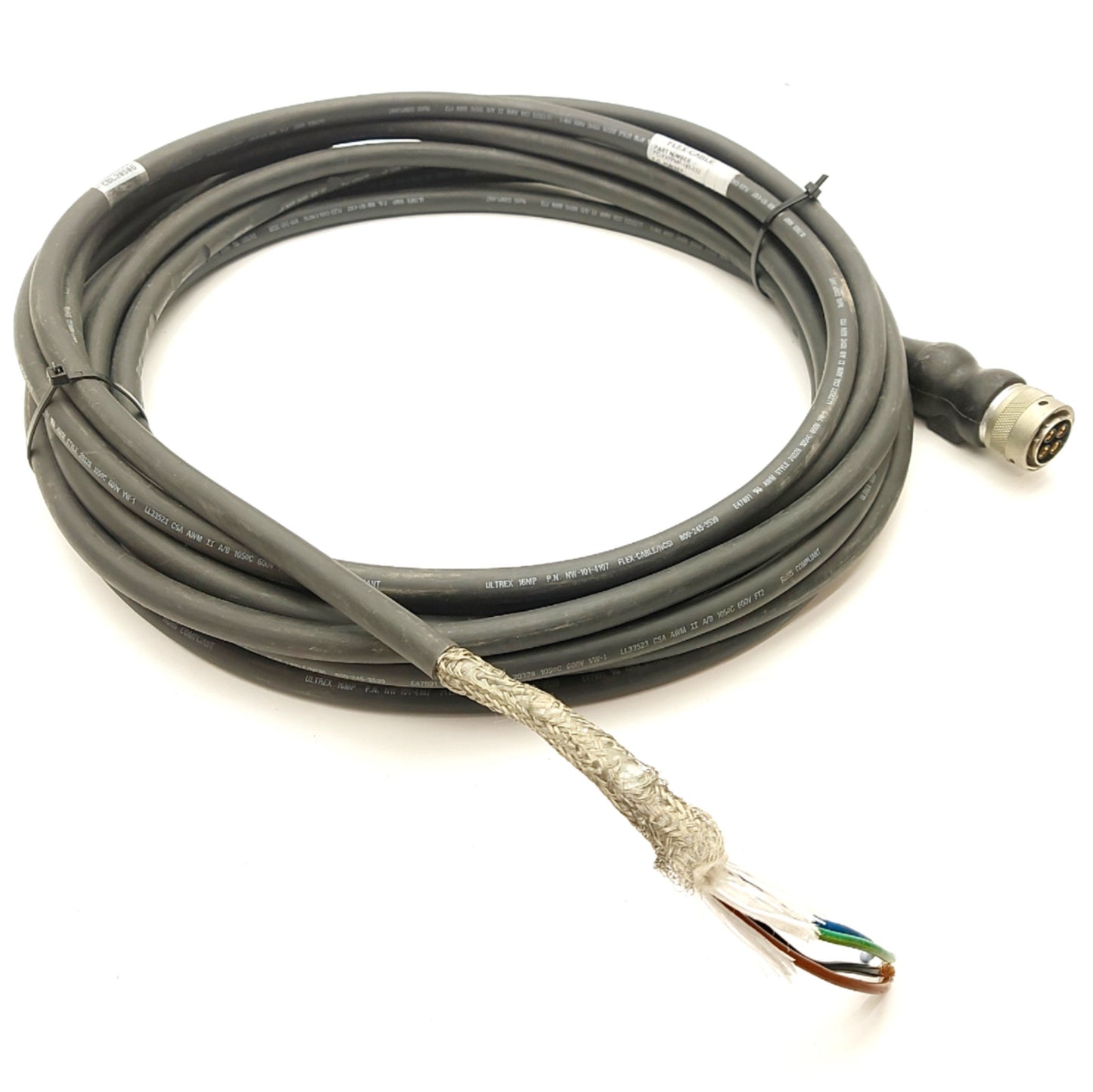 Used Flex-Cable FC-XXFPMP-16S-E030 MP Series Motor Power Cable, 600V, 16/4, 30' Long