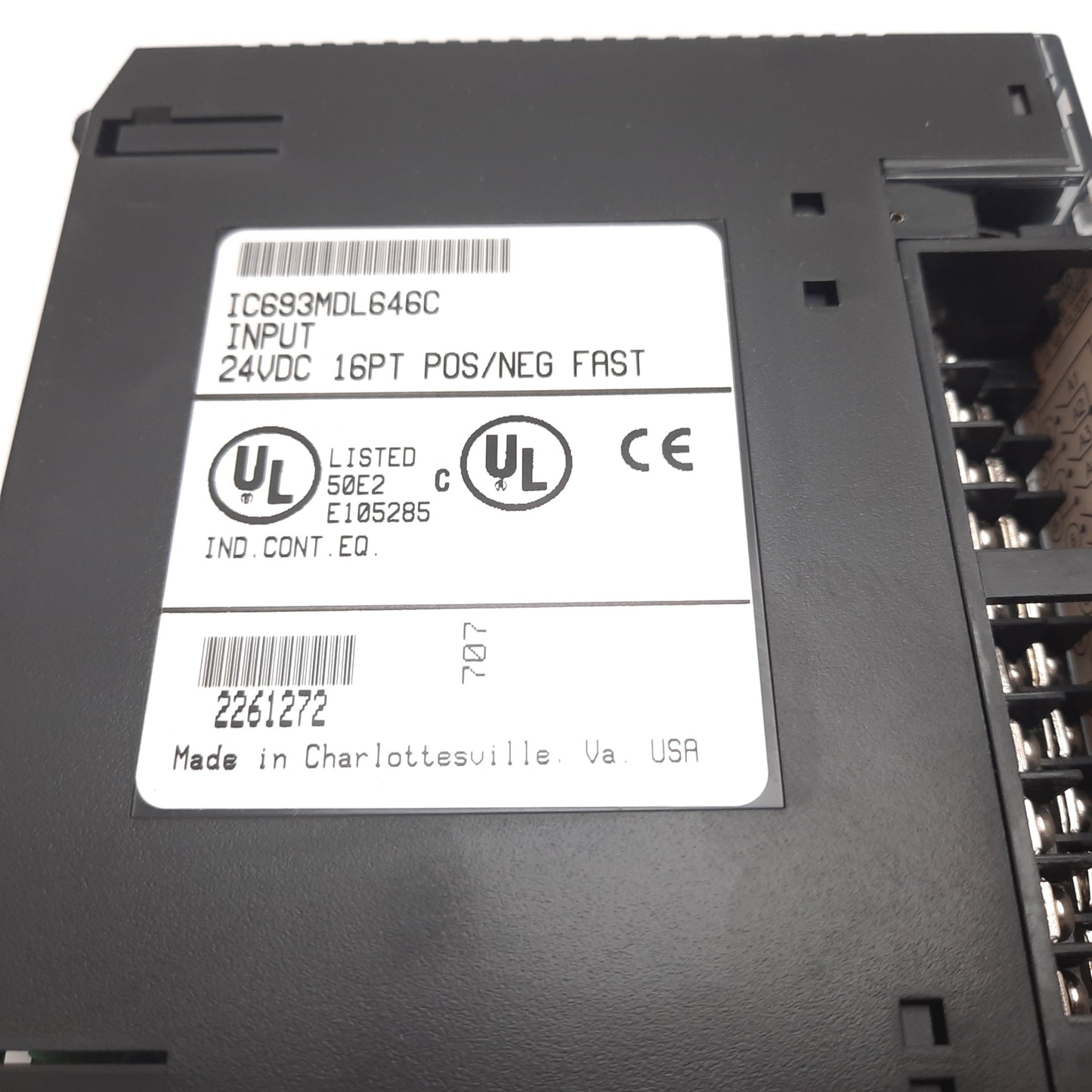 Used Lot of 2 GE Fanuc IC693MDL646C PLC Input Module, 16-Point POS/NEG Logic, 24VDC
