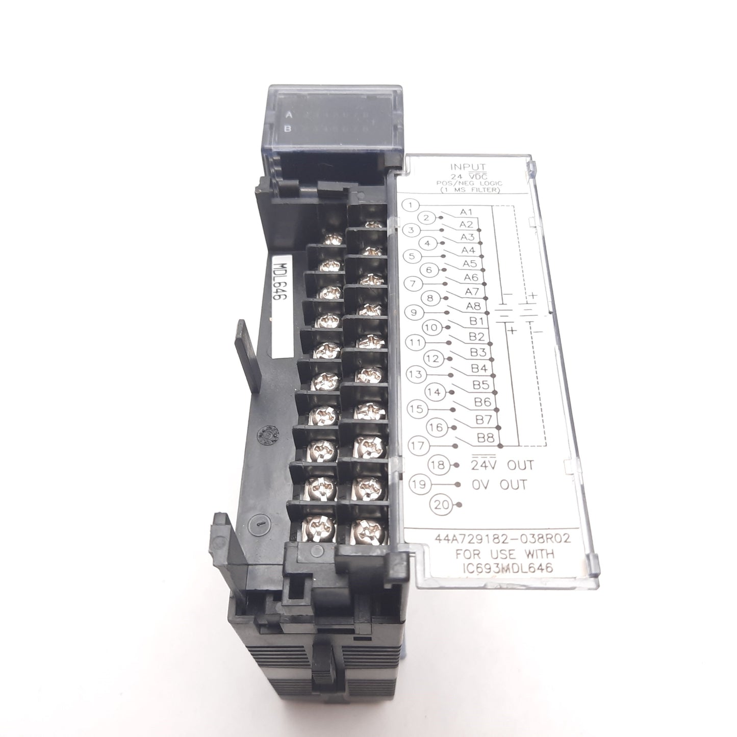 Used Lot of 2 GE Fanuc IC693MDL646C PLC Input Module, 16-Point POS/NEG Logic, 24VDC
