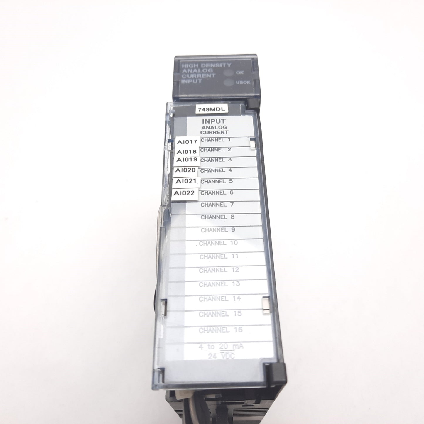 Used GE Fanuc IC693ALG223C PLC Analog Current Input Module, 16PT 4-20mA, Broken Mount