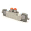 Used SMC SY5220-5WOZ-N7T Body Ported 2-Position Double Solenoid Valve 24VDC, 0.7MPa