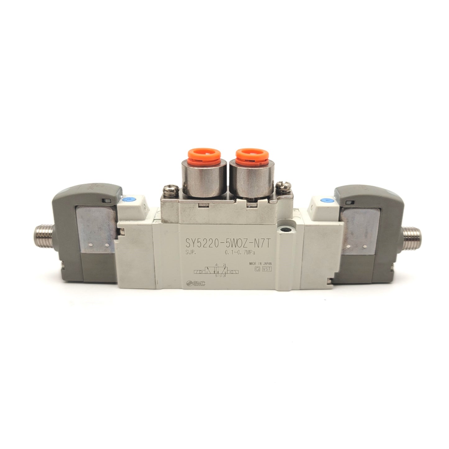Used SMC SY5220-5WOZ-N7T Body Ported 2-Position Double Solenoid Valve 24VDC, 0.7MPa