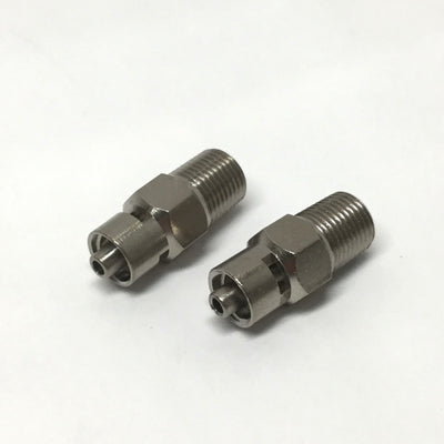 New – Open box Lot of 2 S4J A1305 Metal Male Luer Lock Syringe to Pipe Fitting 1/8" NPT Brass