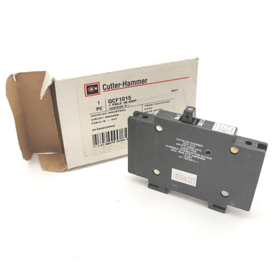 New Cutler Hammer QCF1015 Quicklag Industrial Circuit Breaker 15A, 120/240VAC, 1PH