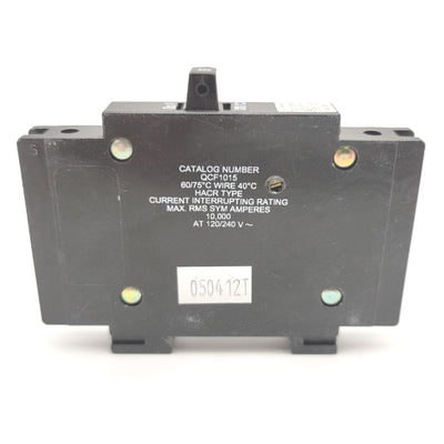 New Cutler Hammer QCF1015 Quicklag Industrial Circuit Breaker 15A, 120/240VAC, 1PH