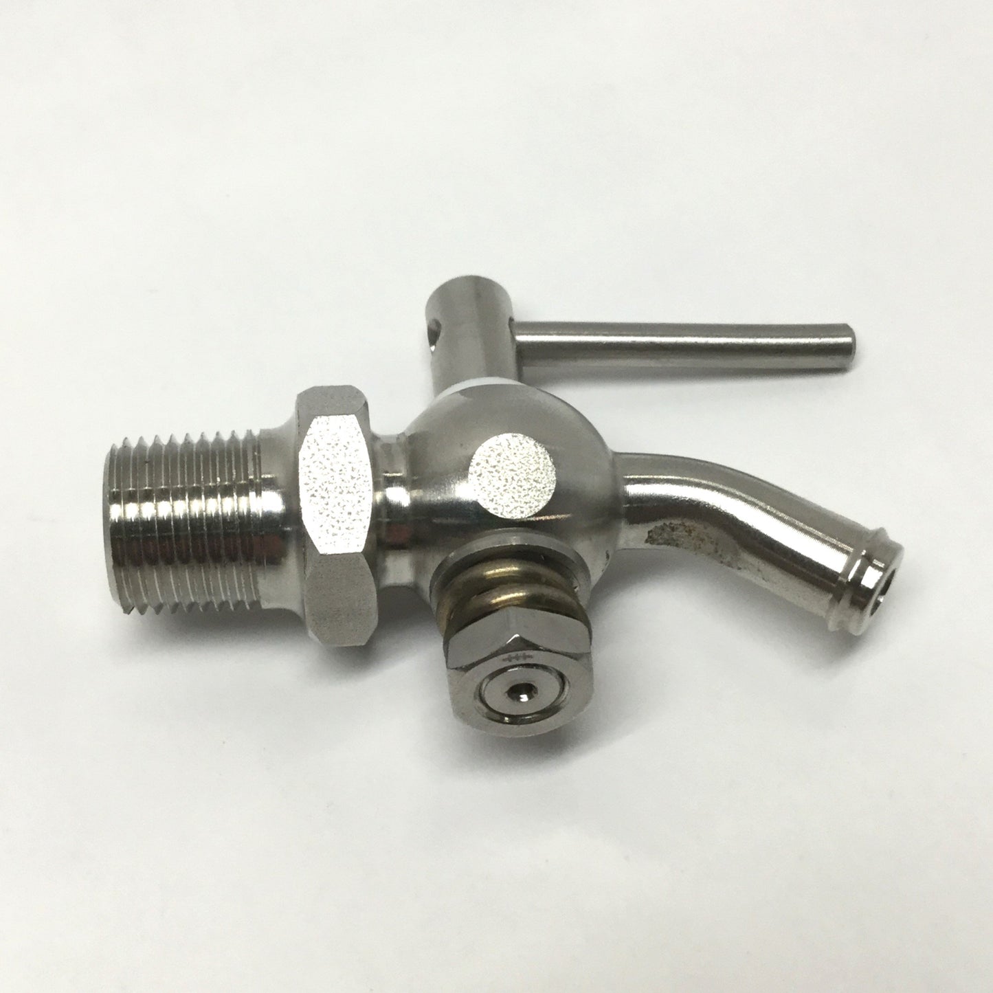 New – Open box Stainless Steel Spouted Drain Tap Valve Bibcock, 3/8" NPT, 3/16" Orifice