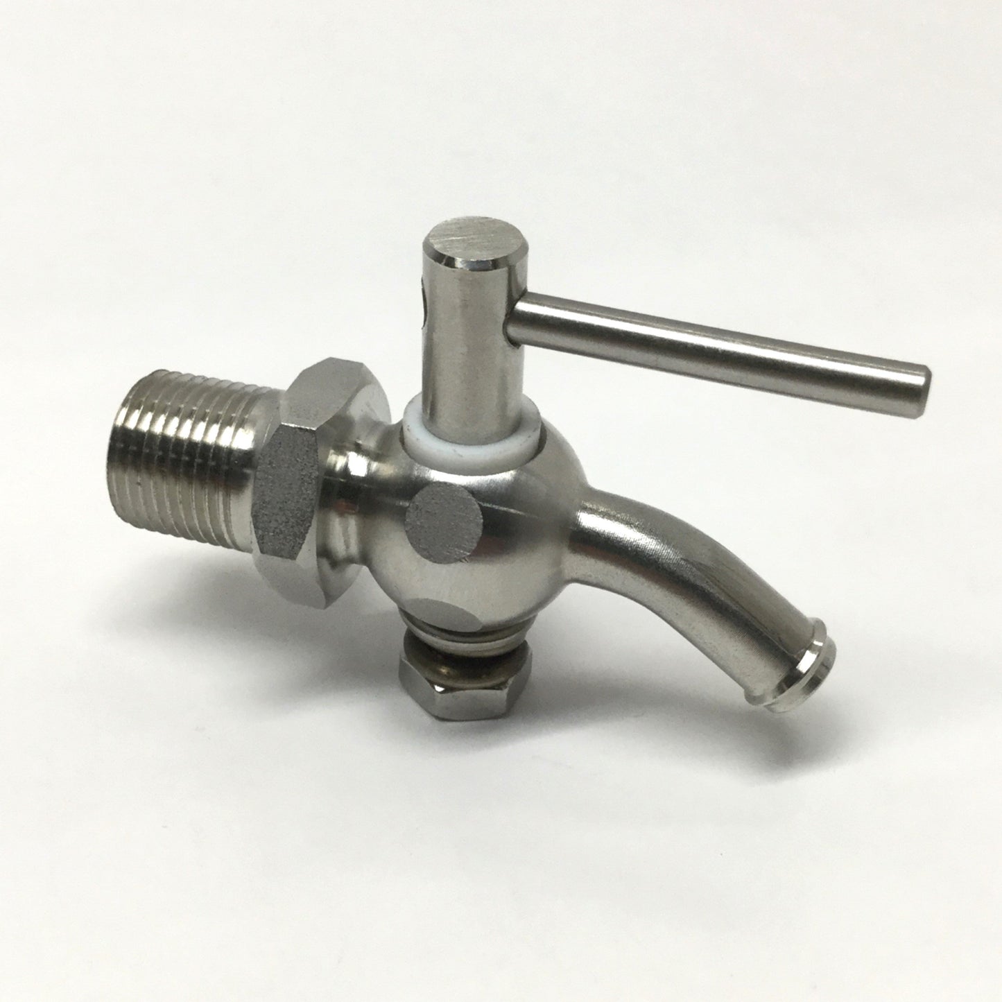 New – Open box Stainless Steel Spouted Drain Tap Valve Bibcock, 3/8" NPT, 3/16" Orifice