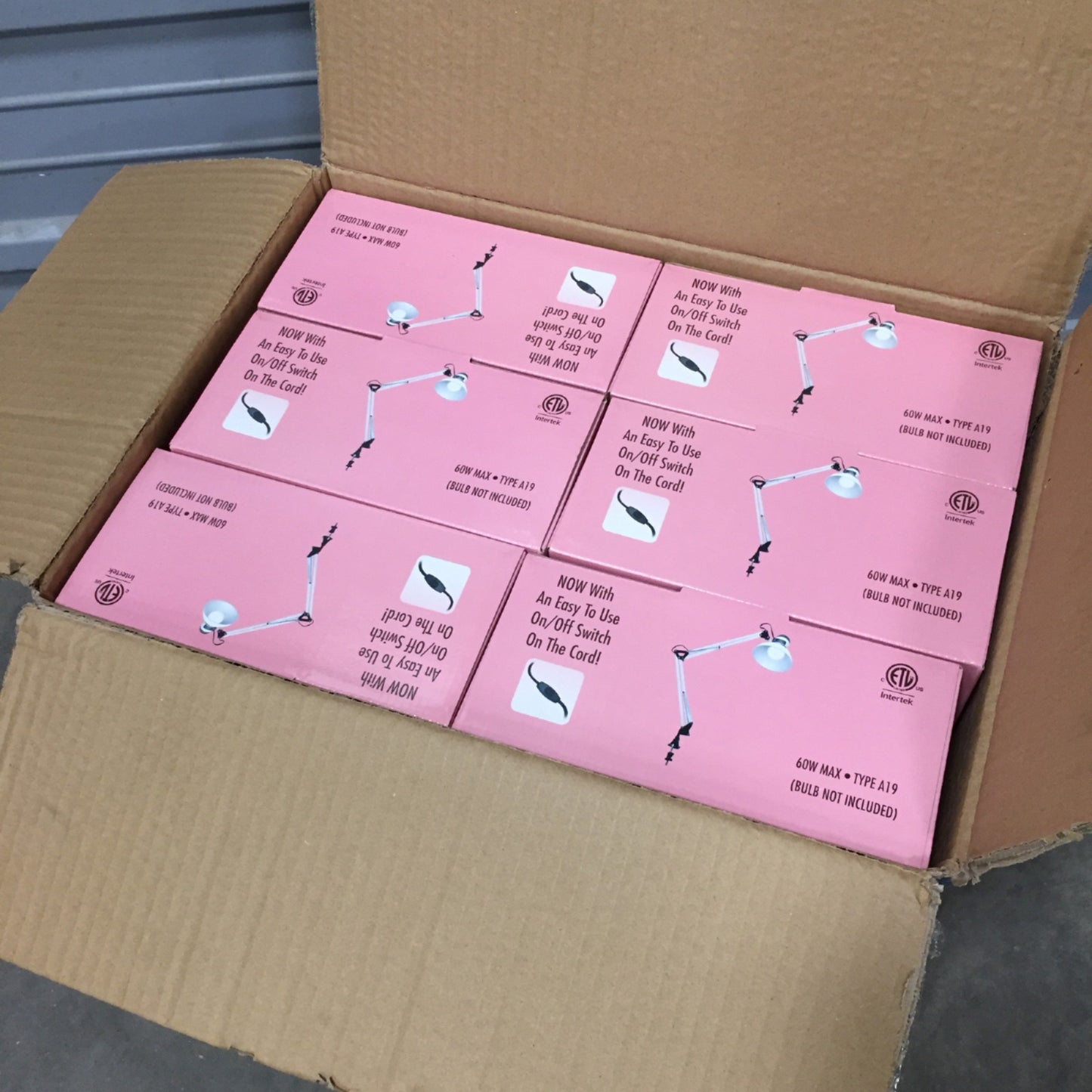 New LMP-S Silver Brushed Metal Home Office Salon Clamp Base Table Lamps 60W