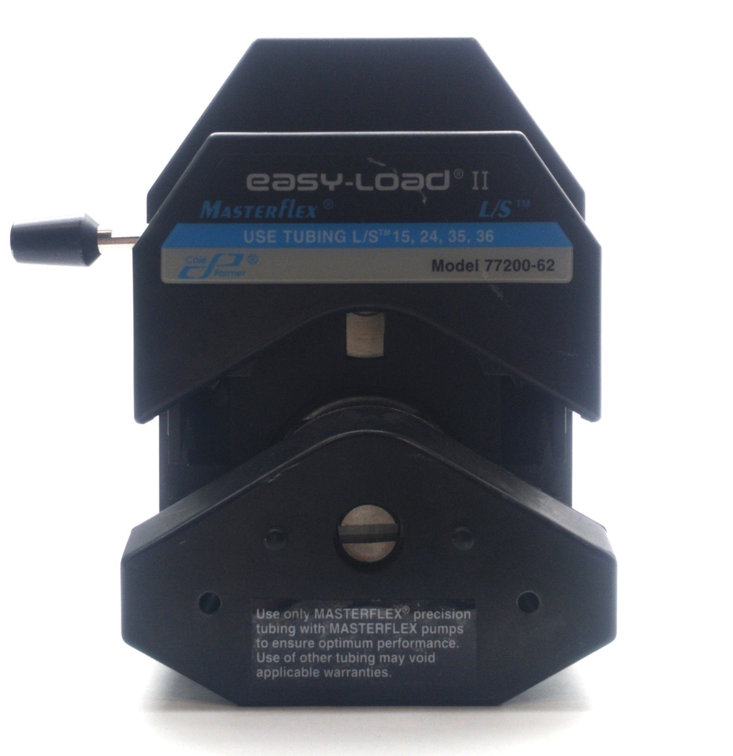 Used Cole Parmer 77200-62 Peristaltic Pump Head .034-2900mL/min 15, 24, 35, 36 Tubing