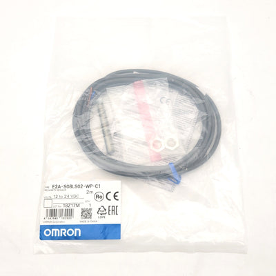 New Omron E2A-S08LS02-WP-C1 Inductive Proximity Sensor 3-Wire, NPN-NO, M8, 2mm Range