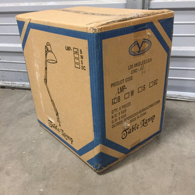 New LMP-B Black Brushed Metal Home Office Salon Clamp Base Table Lamps 60W