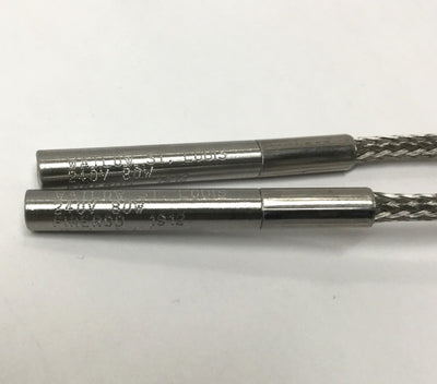 New – Open box Lot of 2 Watlow 2048-2403 Firerod Cartridge Heater Rods 240V, 80W, Ø1/4 x 2"