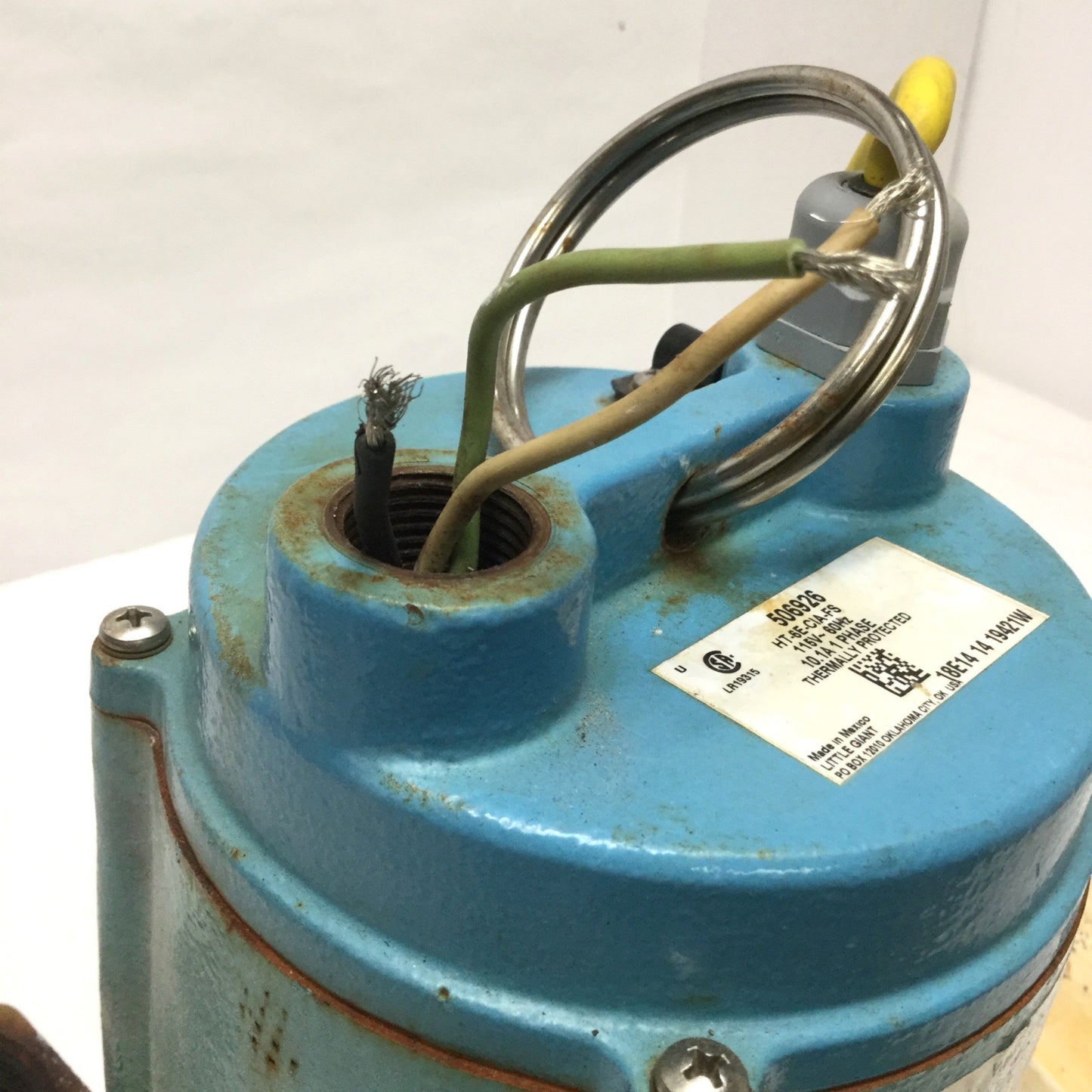Used Little Giant HT-6E-CIA-FS Submersible Sump Pump, 50GPM @5', 1750RPM, 115VAC 1PH
